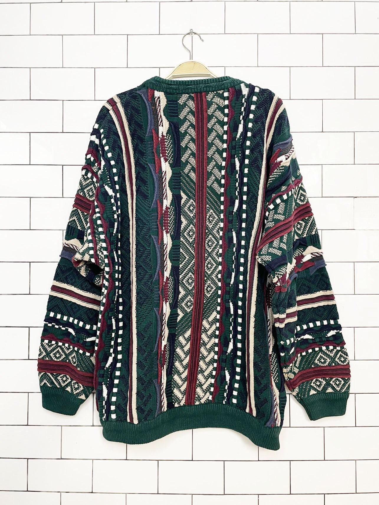 vintage 90s cotton traders 3D knit sweater