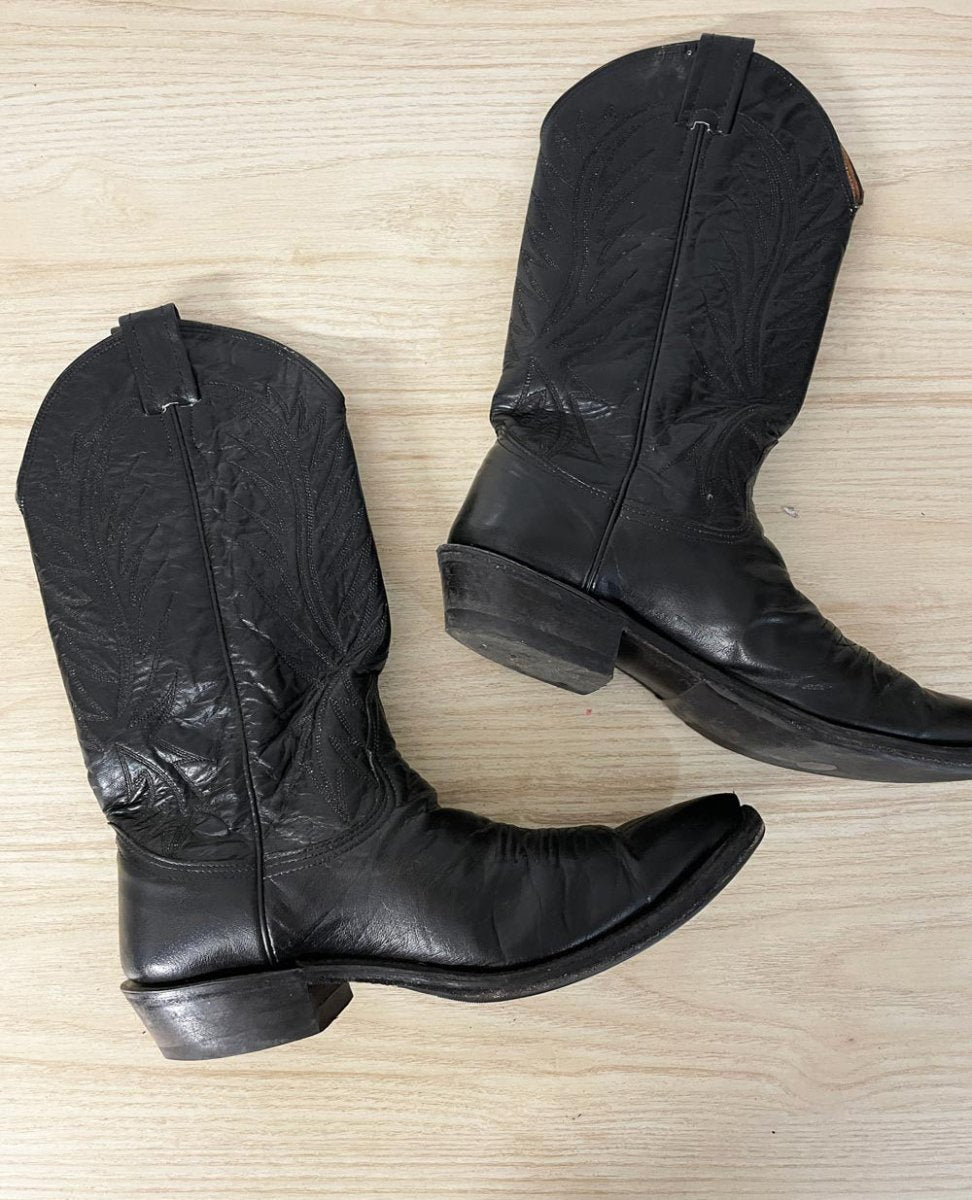 vintage nocona leather cowboy boots | made in USA - good market thrift store
