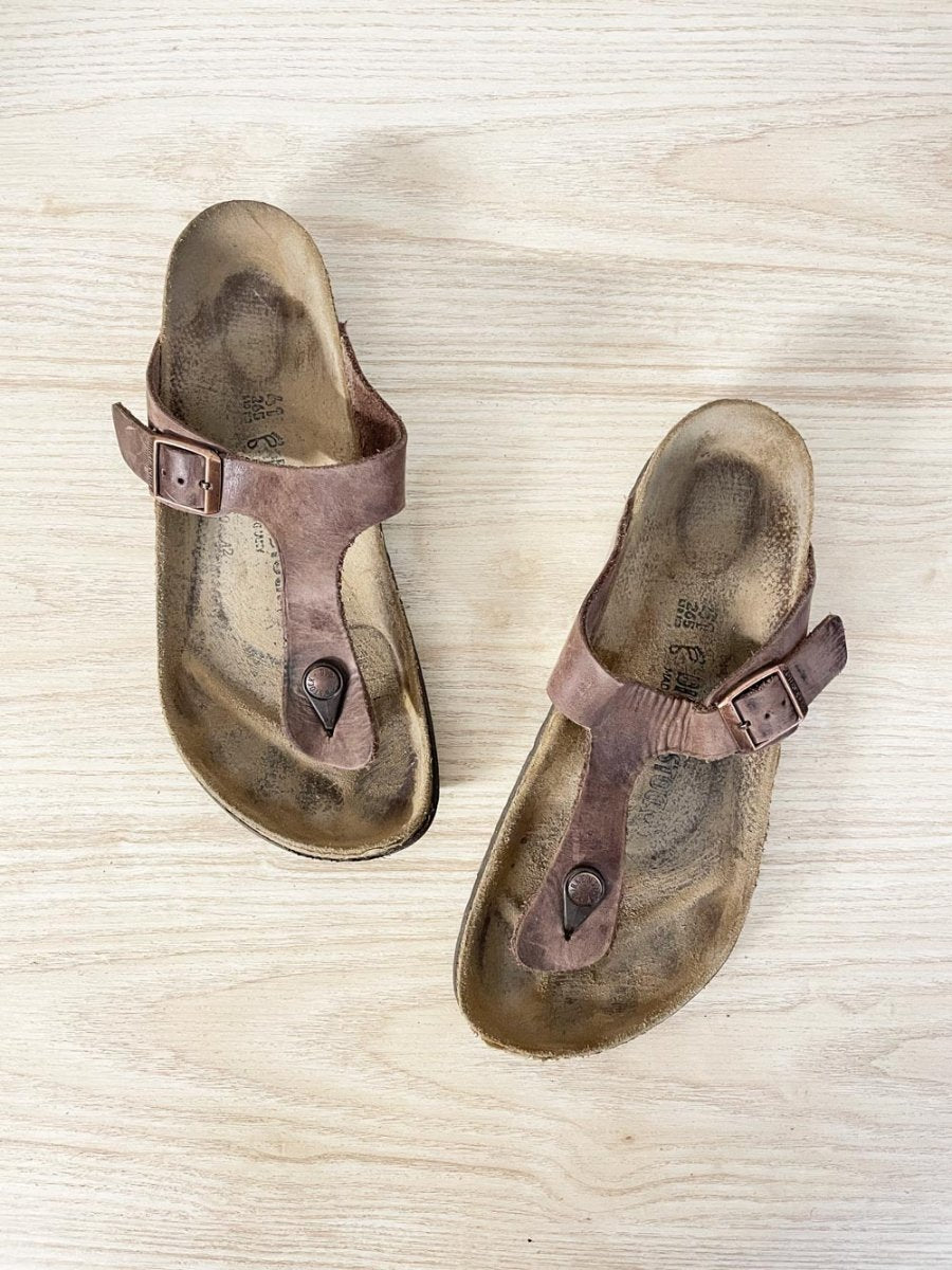 birkenstock oiled leather gizeh sandal - good market thrift store