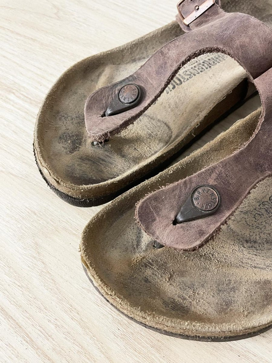 birkenstock oiled leather gizeh sandal - good market thrift store