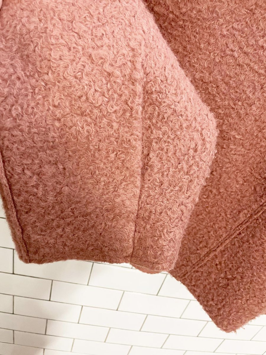 zara oversized shearling boucle structured sweatshirt - good market thrift store