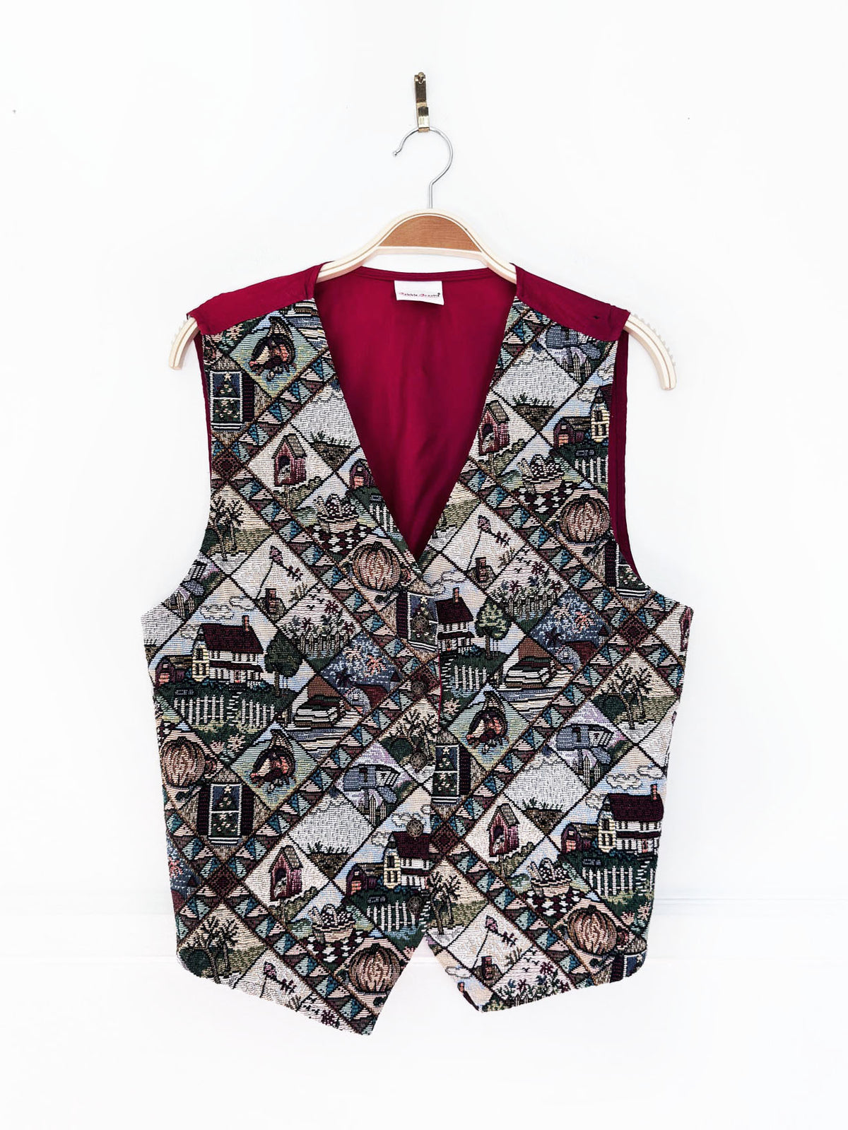 vintage bobbie brooks fall tapestry vest