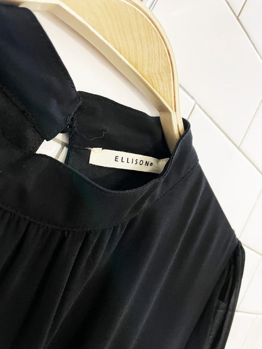 ellison chiffon sleeve pleated midi dress - good market thrift store