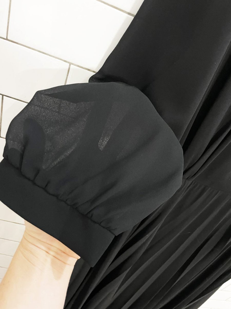 ellison chiffon sleeve pleated midi dress - good market thrift store