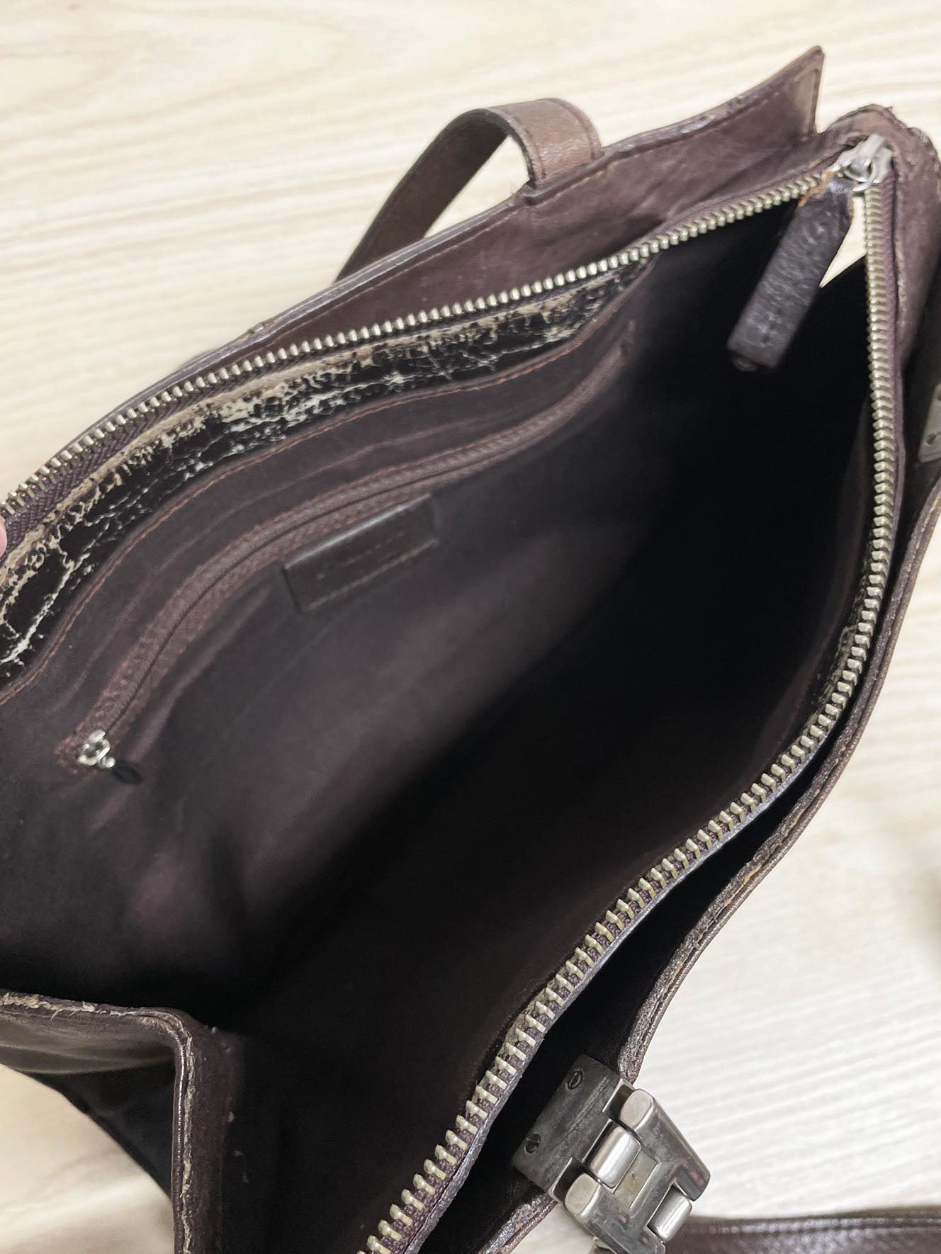 vintage 00s amiri soft leather shoulder bag