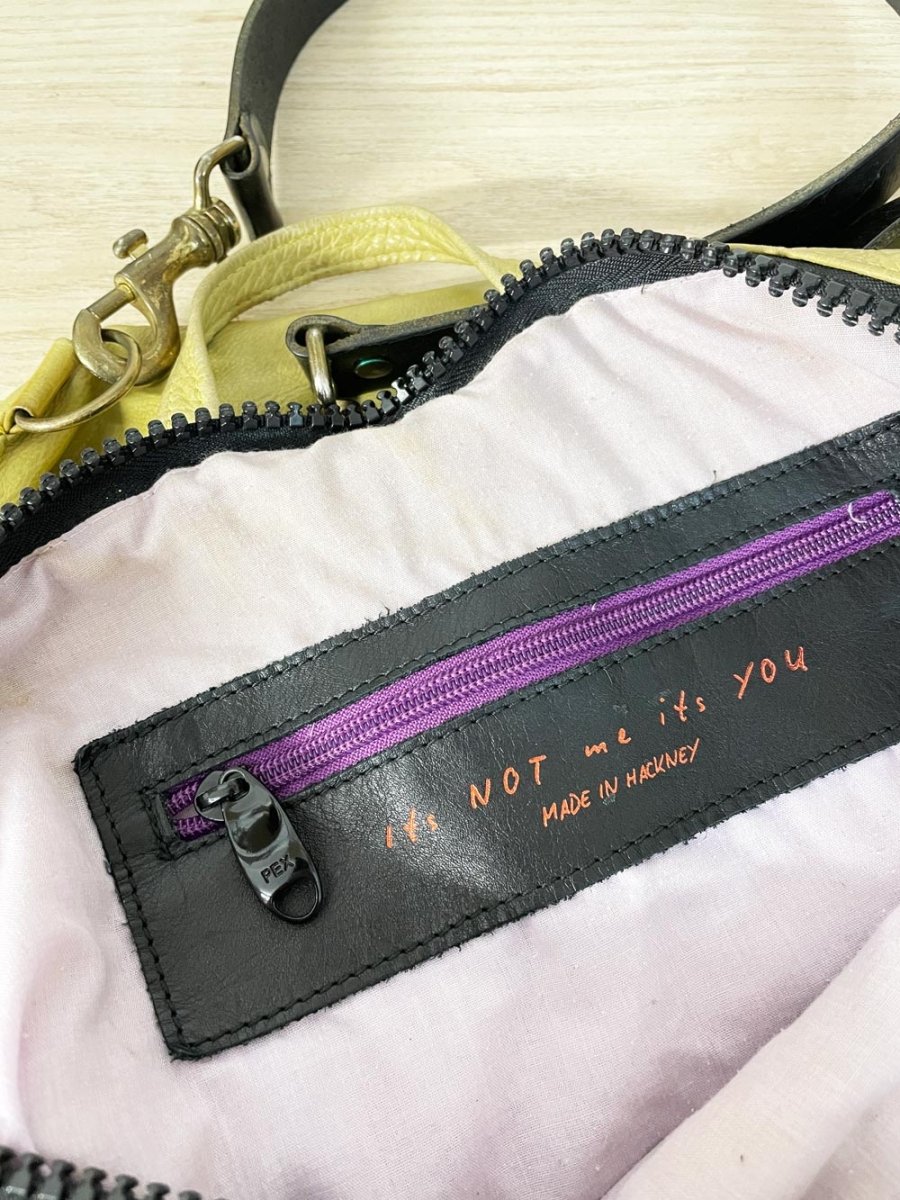 it's not me it's you london leather smiley backpack - good market thrift store