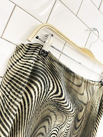 y2k context chiffon swirl midi skirt - good market thrift store