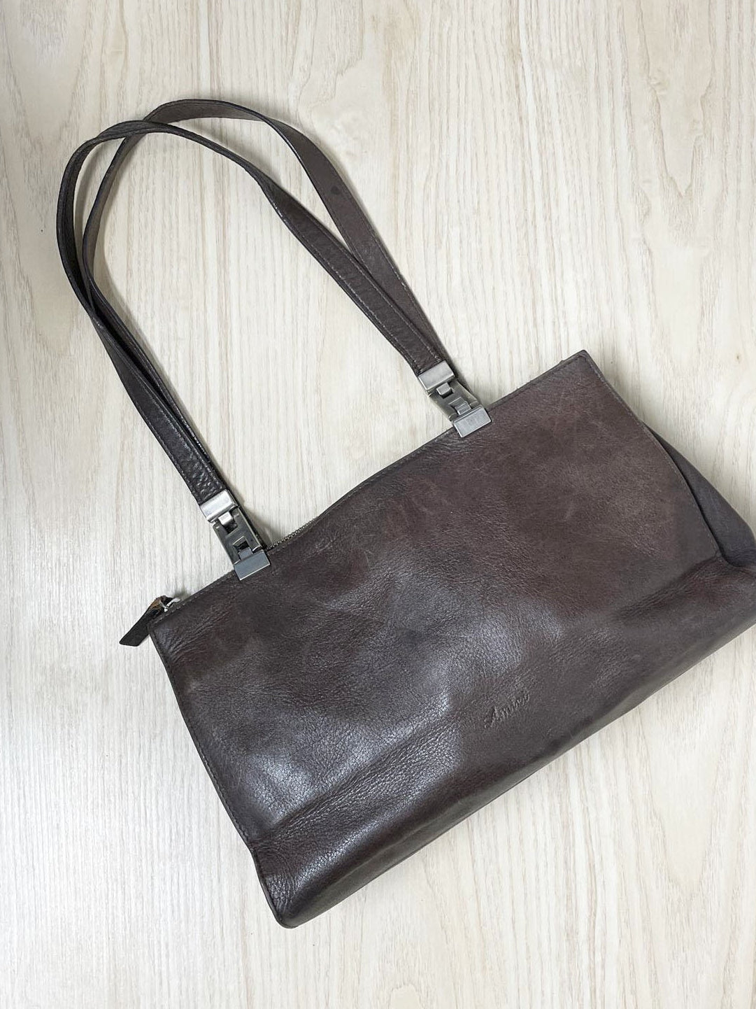 vintage 00s amiri soft leather shoulder bag