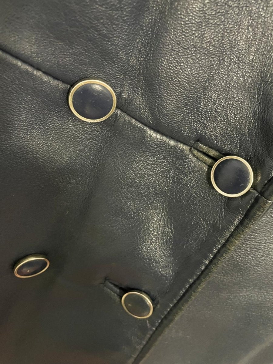 vintage soft leather double breated jacket | zip out liner - good market thrift store