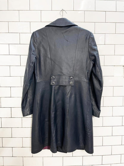 vintage soft leather double breated jacket | zip out liner - good market thrift store