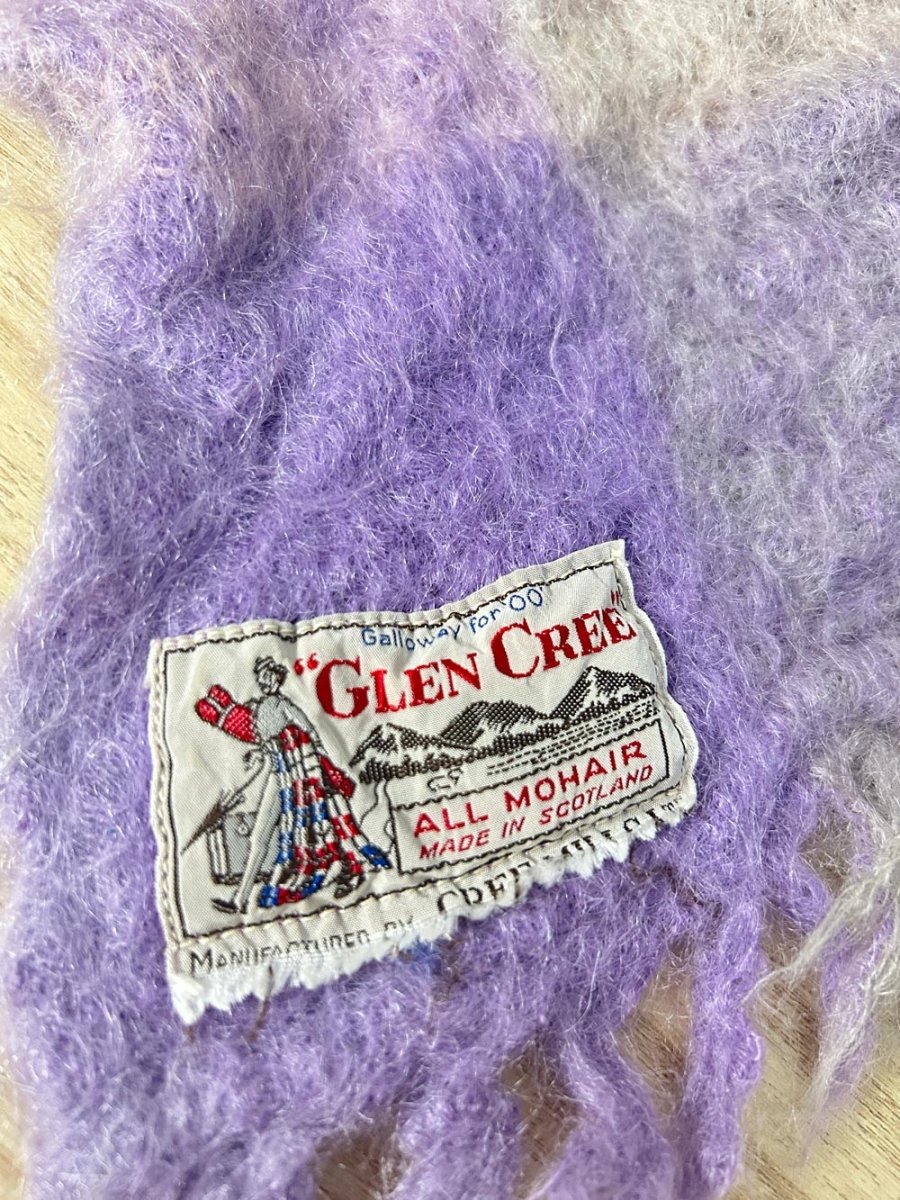 vintage 50s hbc glen cree 100% mohair plaid blanket | made in Scotland - good market thrift store