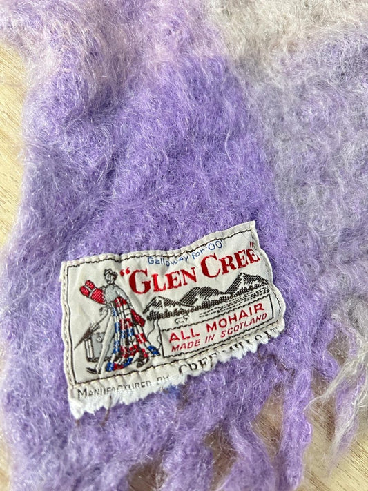 vintage 50s hbc glen cree 100% mohair plaid blanket | made in Scotland - good market thrift store