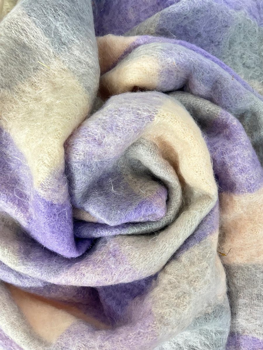 vintage 50s hbc glen cree 100% mohair plaid blanket | made in Scotland - good market thrift store