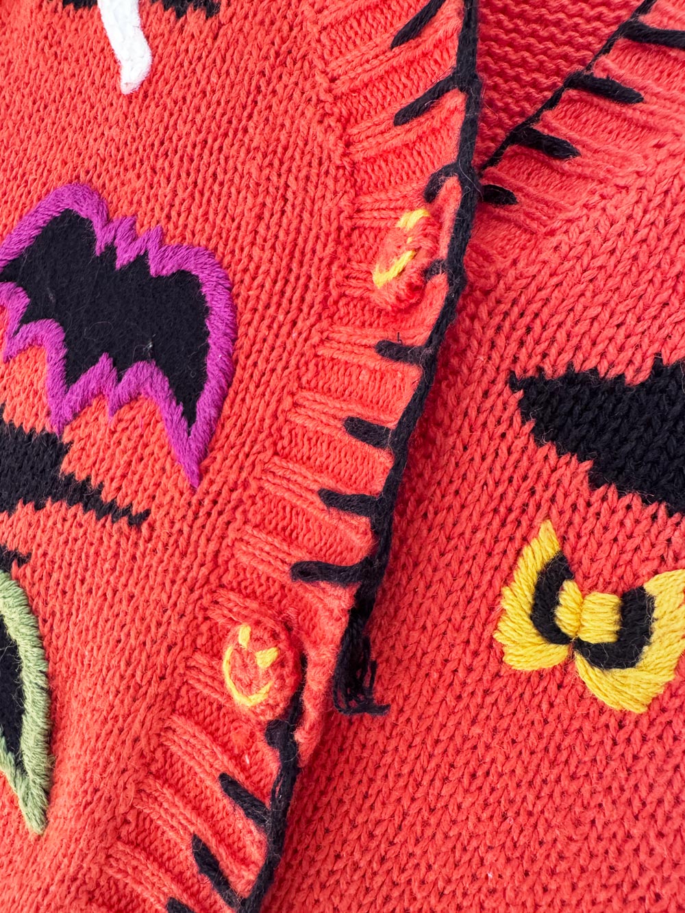 vintage 00s tiara ghostly halloween knit vest | ramie-blend
