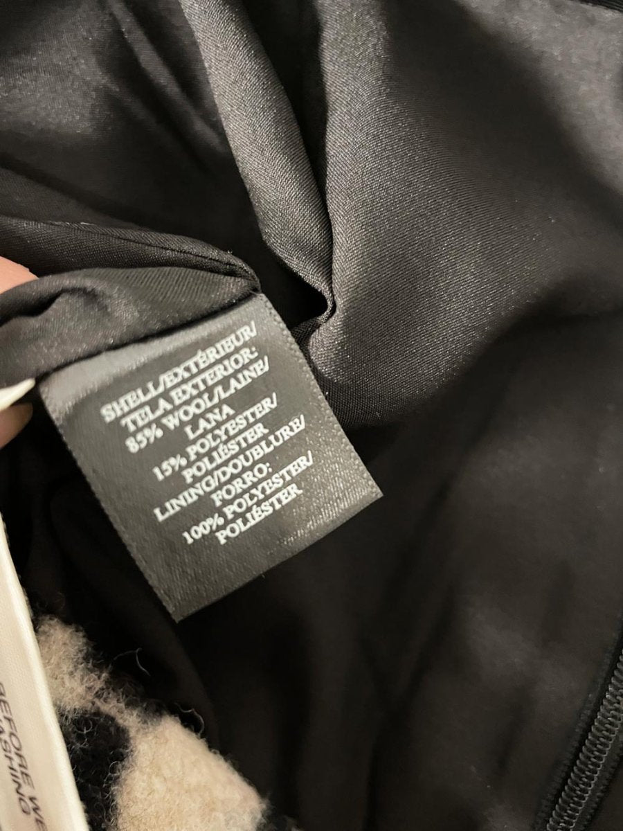 ann taylor felted wool - blend animal print mini skirt - good market thrift store