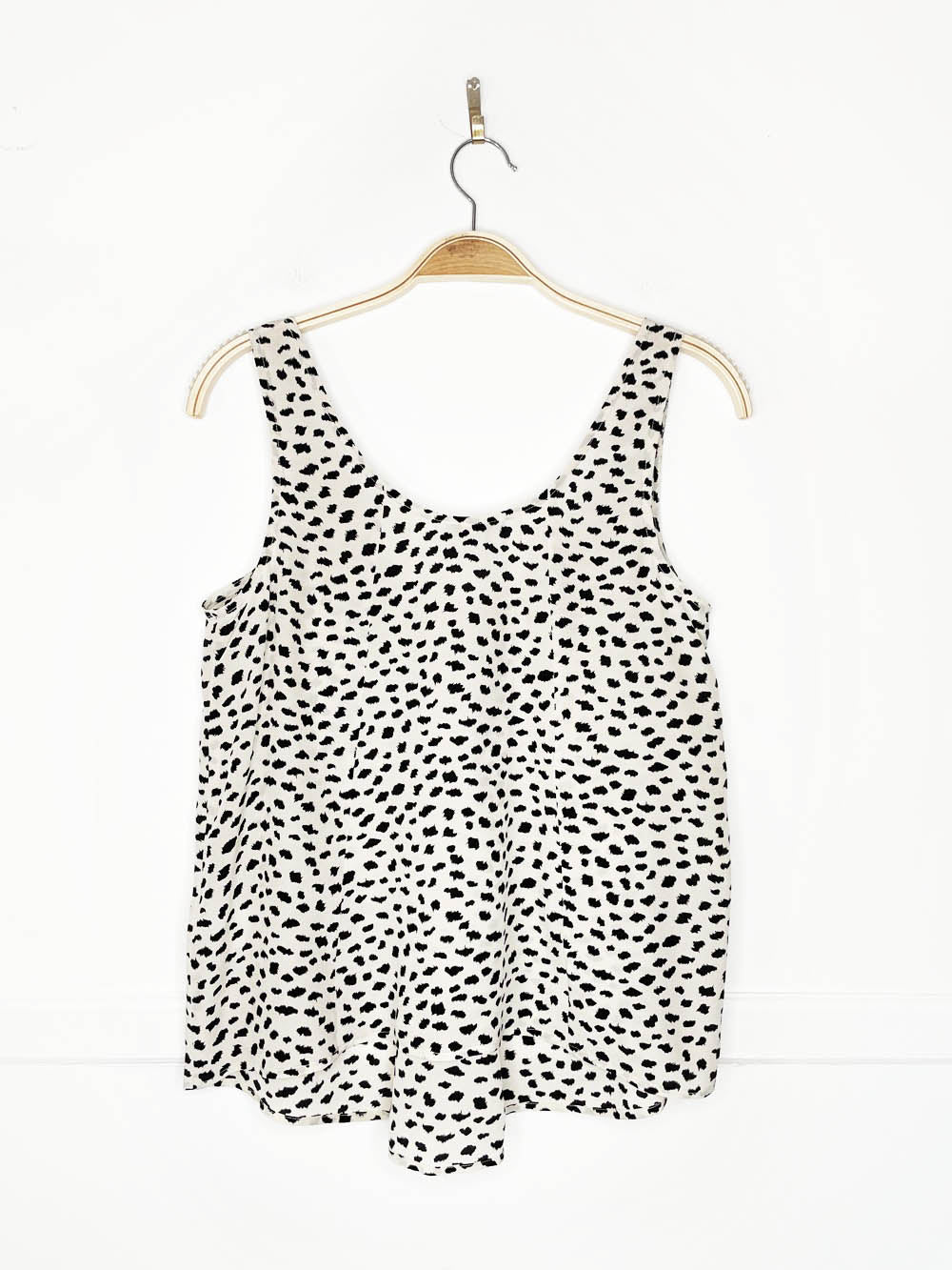 joie 100% silk animal print pleated tank