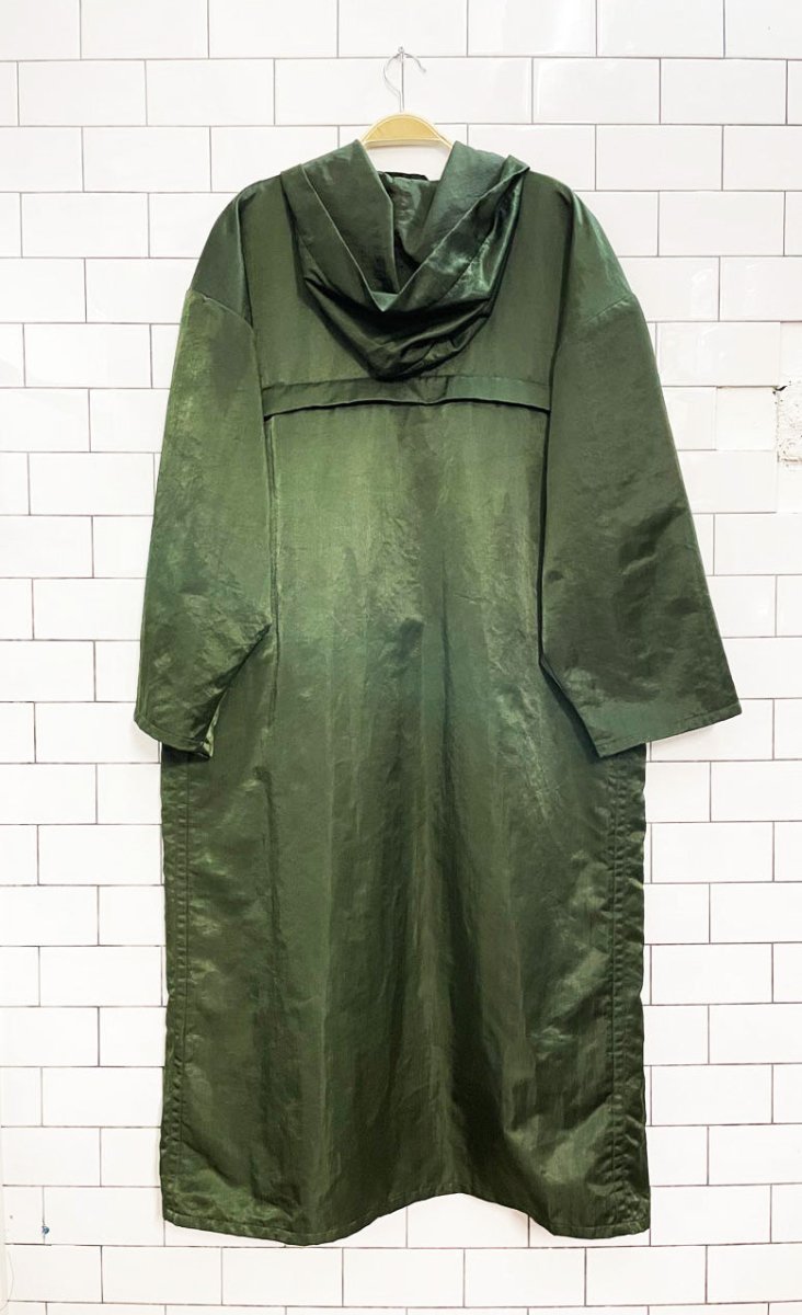 vintage 80s linda lundstrom laparka oversized hooded satin jacket - good market thrift store