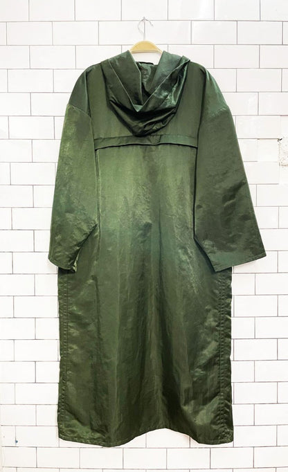 vintage 80s linda lundstrom laparka oversized hooded satin jacket - good market thrift store