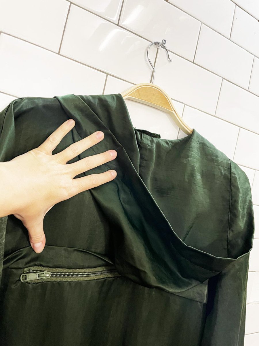 vintage 80s linda lundstrom laparka oversized hooded satin jacket - good market thrift store