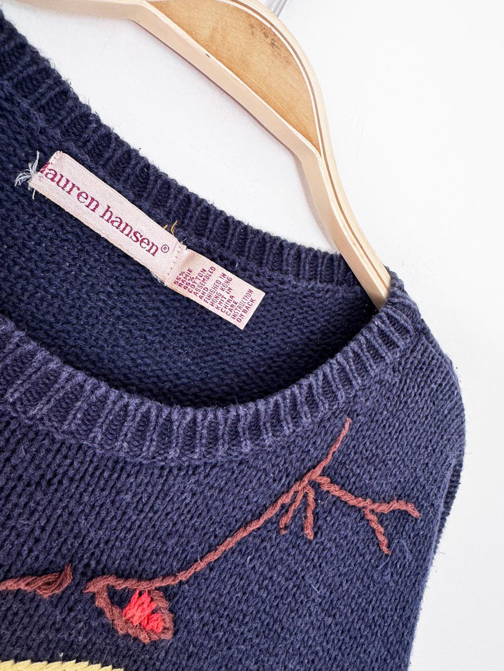 vintage lauren hansen ramie-blend wicked witch chunky knit sweater | halloween
