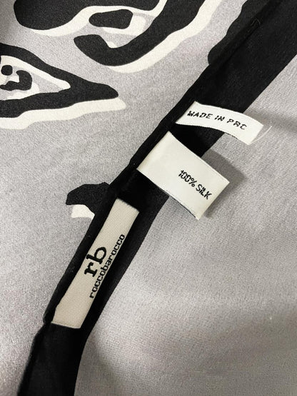 roccobarocco 100% silk animal print square scarf - good market thrift store