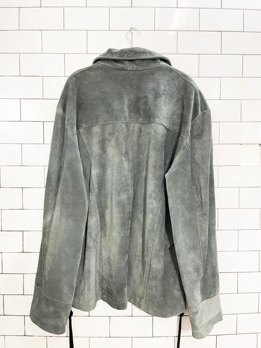 vintage handmade boho suede lace up pullover jacket | hippie - good market thrift store