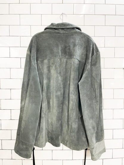 vintage handmade boho suede lace up pullover jacket | hippie - good market thrift store