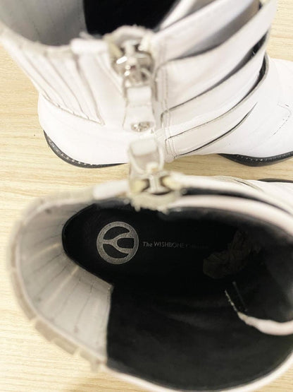 wishbone leather western buckle ankle boots - good market thrift store