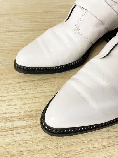 wishbone leather western buckle ankle boots - good market thrift store