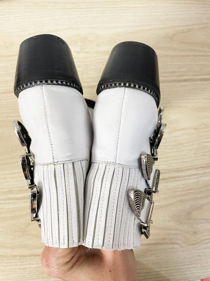 wishbone leather western buckle ankle boots - good market thrift store