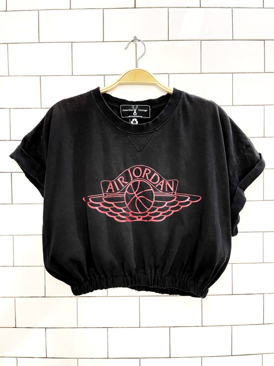 rework x air jordan boxy crop tee | american vintage - good market thrift store