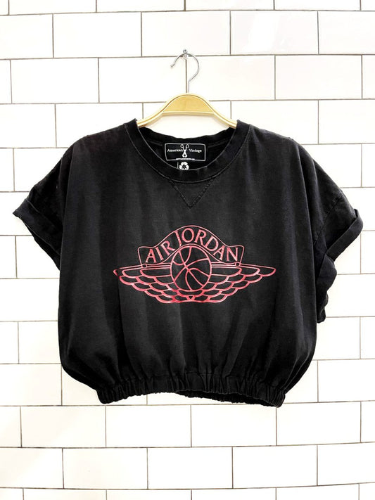 rework x air jordan boxy crop tee | american vintage - good market thrift store
