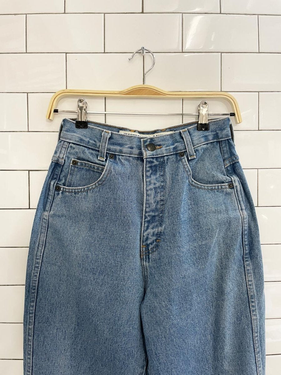 vintage 90s jeanworks high rise tapered cut off jeans - good market thrift store