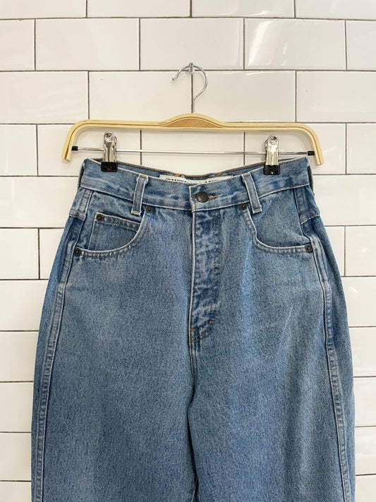 vintage 90s jeanworks high rise tapered cut off jeans - good market thrift store