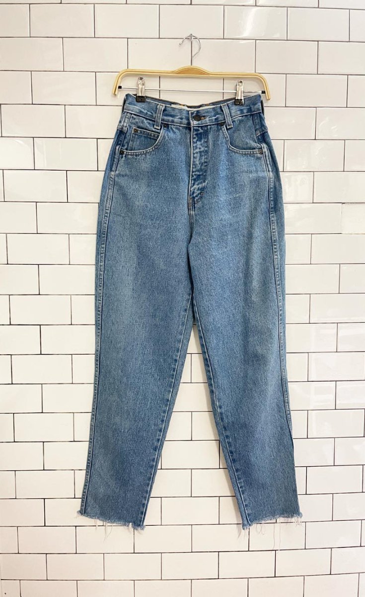 vintage 90s jeanworks high rise tapered cut off jeans - good market thrift store