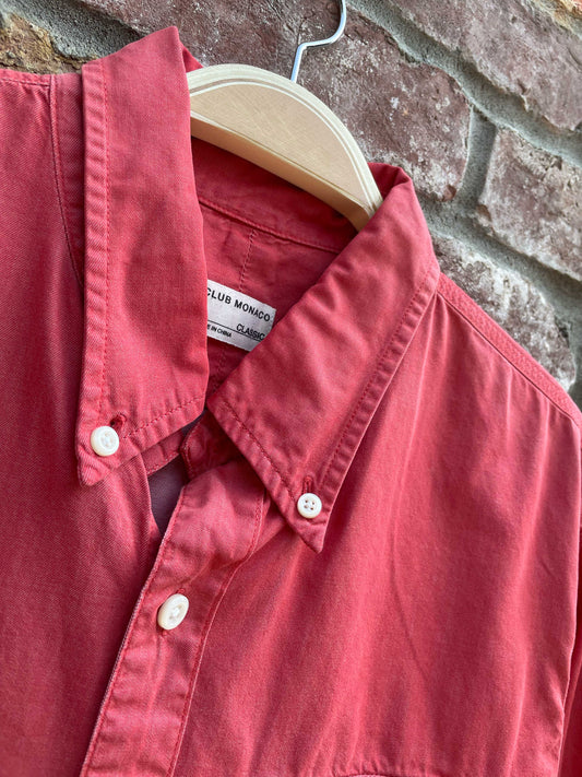 rework x club monaco crop button down shirt