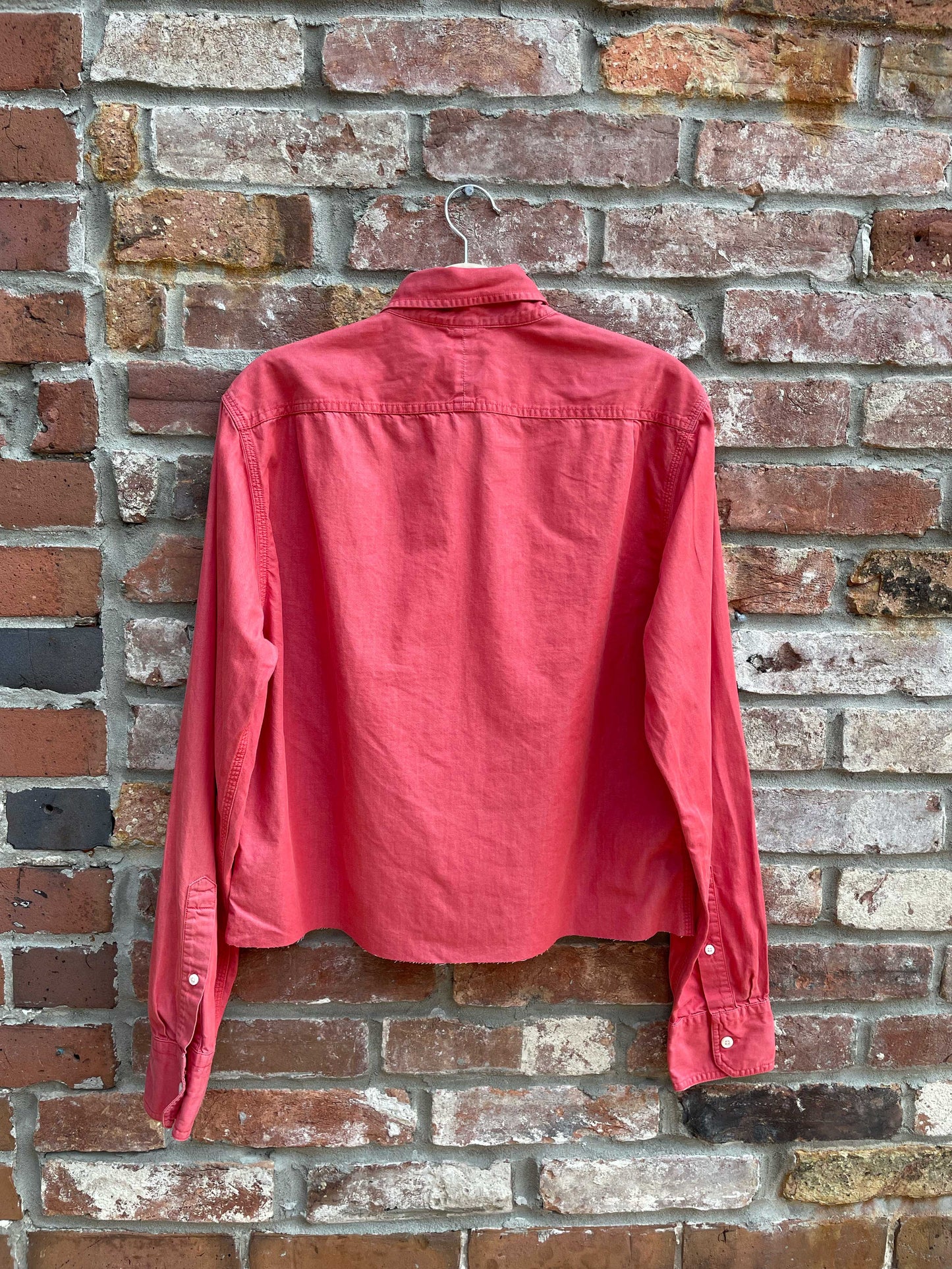 rework x club monaco crop button down shirt