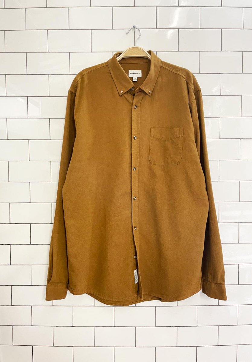 frank and oak textured cotton shirt - good market thrift store
