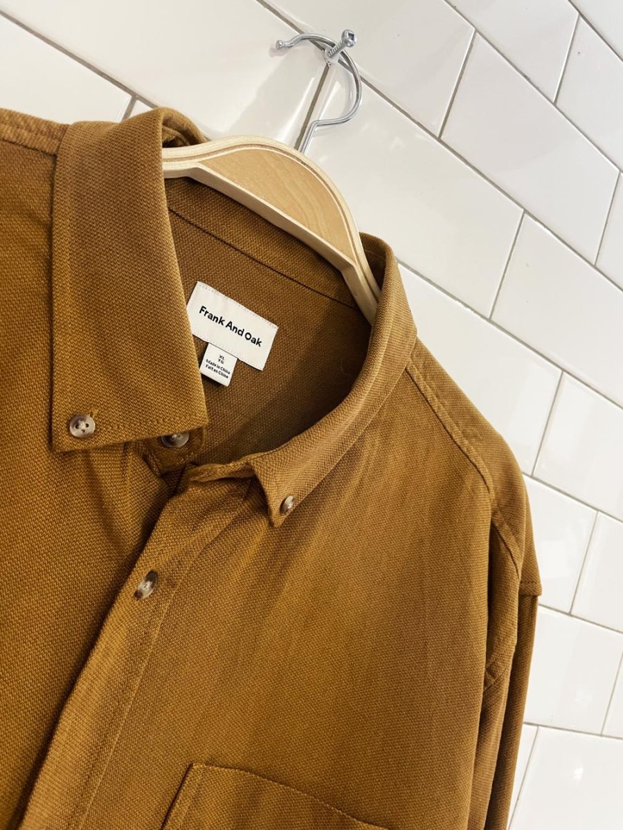frank and oak textured cotton shirt - good market thrift store