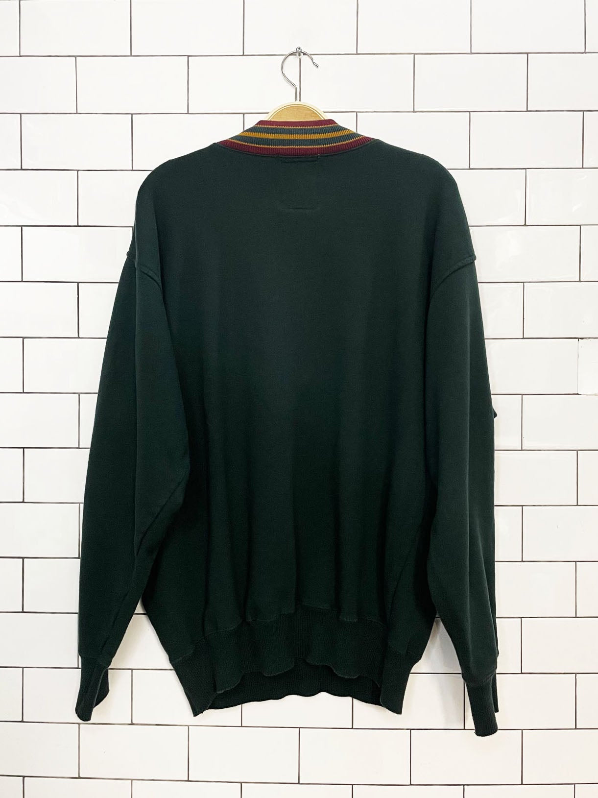 vintage 90s liz claiborne crested tennis prep cricket sweatshirt