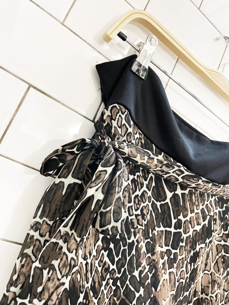 y2k frankie & missy chiffon animal print midi skirt - good market thrift store