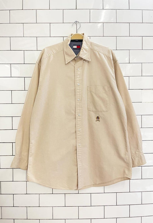 vintage 90s tommy hilfiger crest logo shirt - good market thrift store
