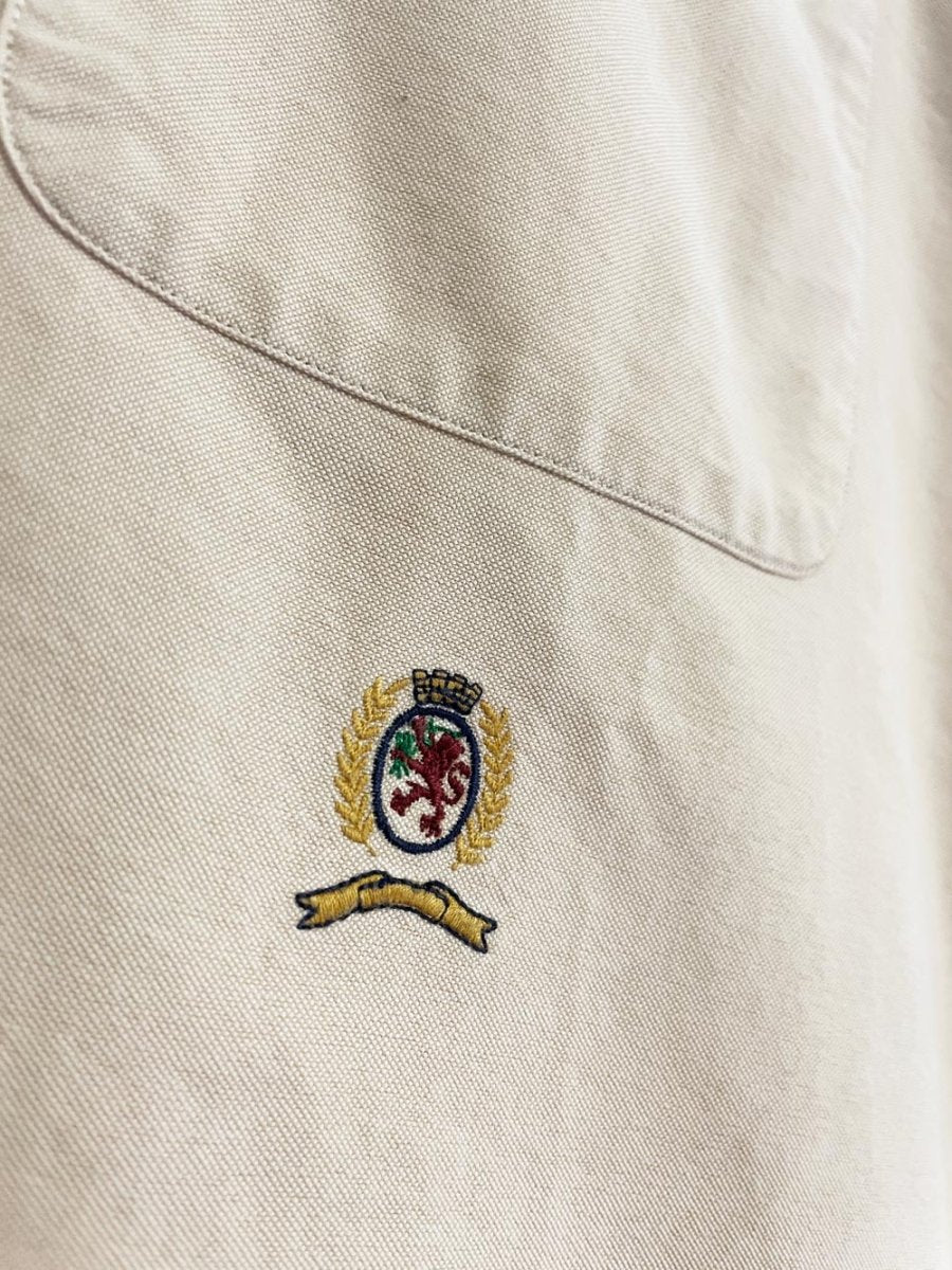 vintage 90s tommy hilfiger crest logo shirt - good market thrift store