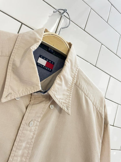 vintage 90s tommy hilfiger crest logo shirt - good market thrift store