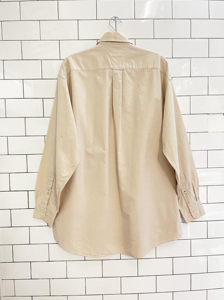 vintage 90s tommy hilfiger crest logo shirt - good market thrift store