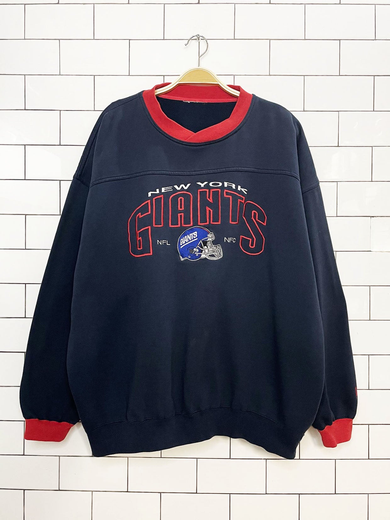 vintage 90s lee new york giants NFL embroidered sweatshirt