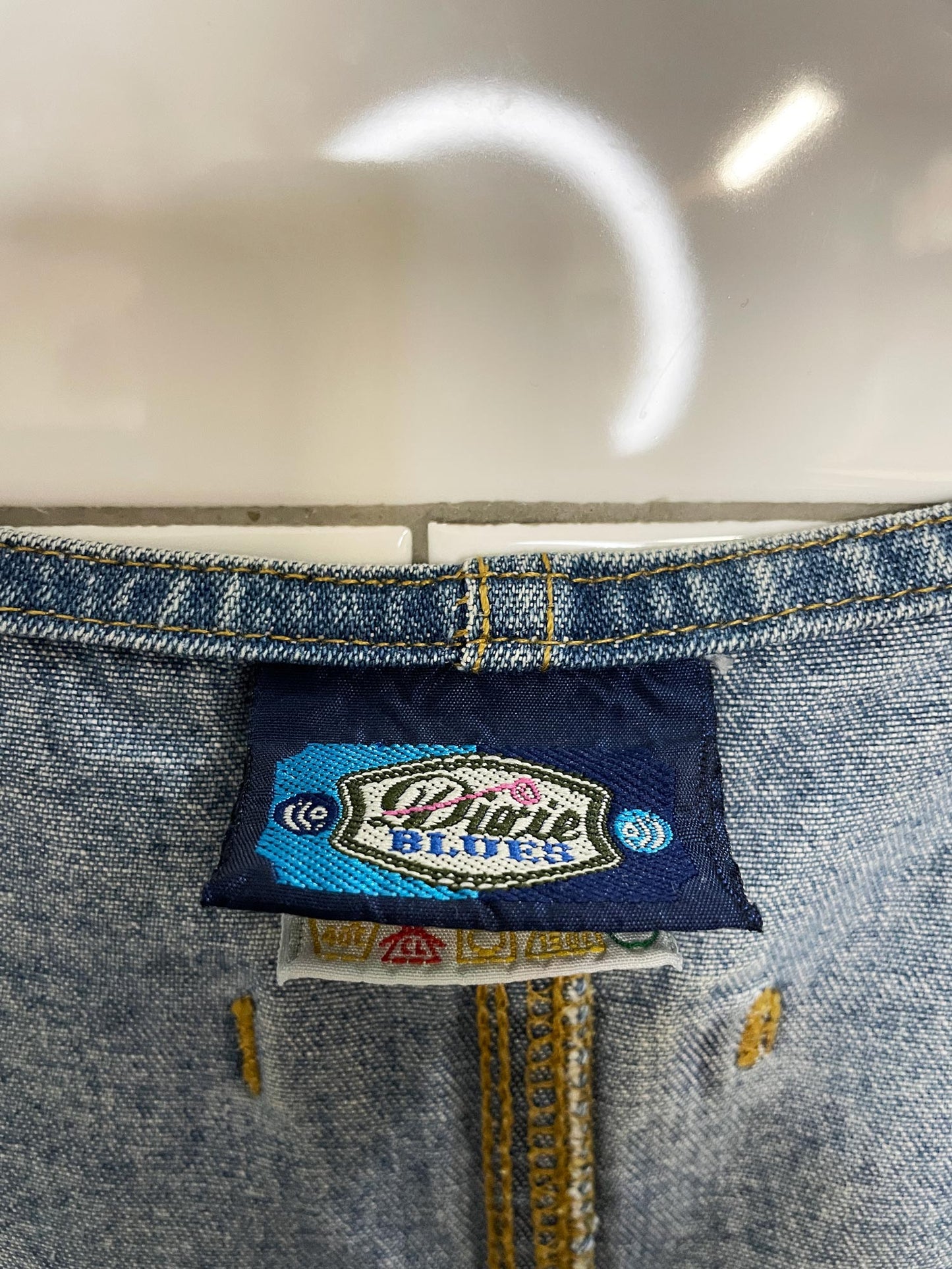 vintage 00s dixie blues denim full botton mini dress