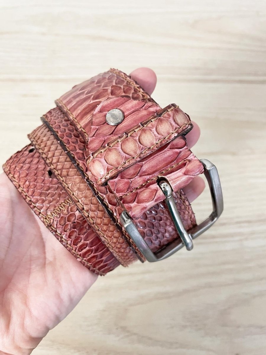 vintage porto in italy snakeskin florence belt - good market thrift store