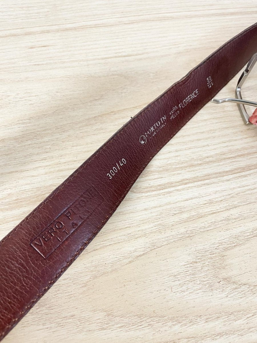 vintage porto in italy snakeskin florence belt - good market thrift store