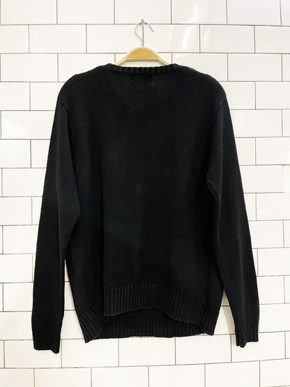 vintage 00s shenanigans sequin butterfly knit sweater - good market thrift store